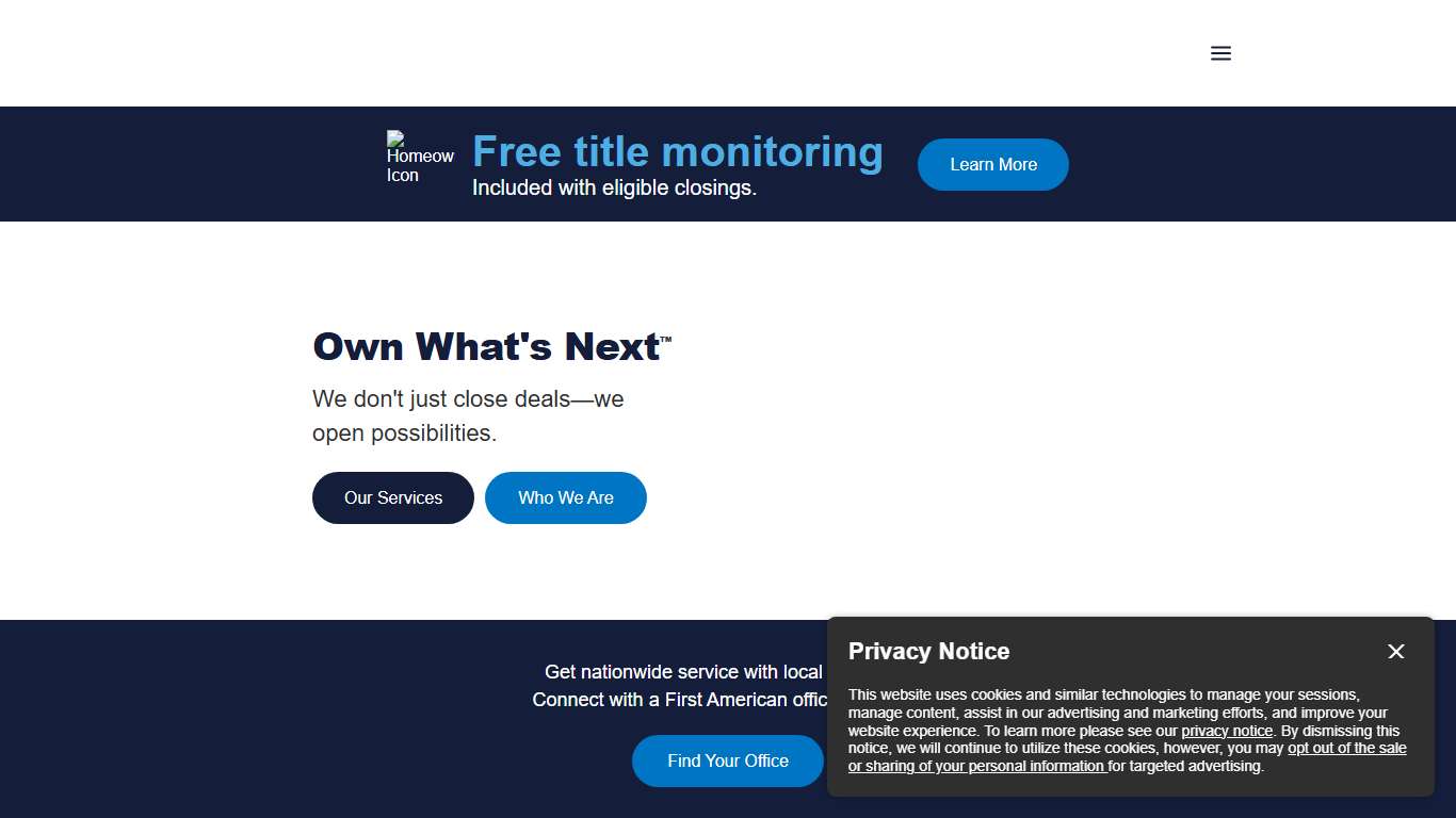 First American - Title Insurance, Specialty Insurance, and Real Estate-Related Services First American